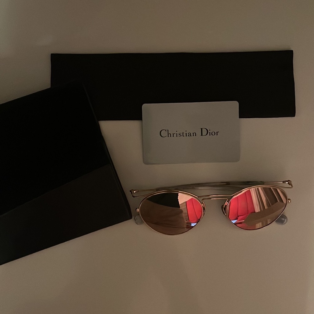 Rose Gold Christian Dior Sunglasses - Picture 3 of 4